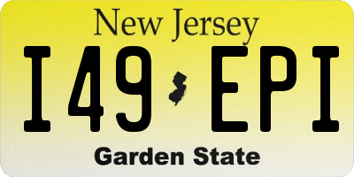NJ license plate I49EPI