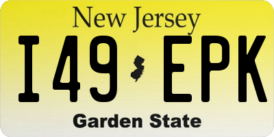 NJ license plate I49EPK