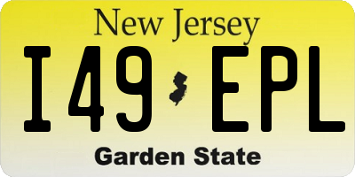 NJ license plate I49EPL