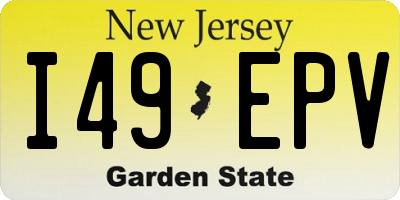 NJ license plate I49EPV