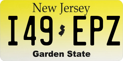 NJ license plate I49EPZ