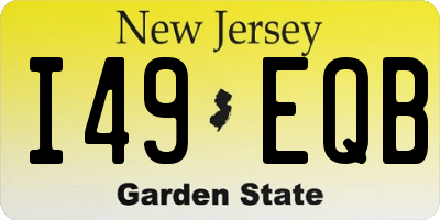 NJ license plate I49EQB