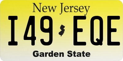 NJ license plate I49EQE