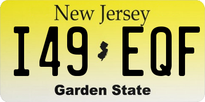 NJ license plate I49EQF