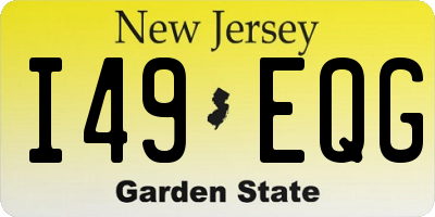 NJ license plate I49EQG