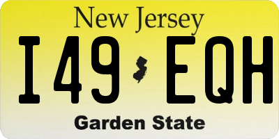 NJ license plate I49EQH