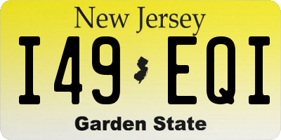 NJ license plate I49EQI
