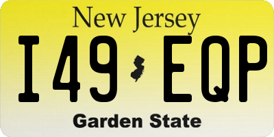 NJ license plate I49EQP