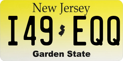 NJ license plate I49EQQ