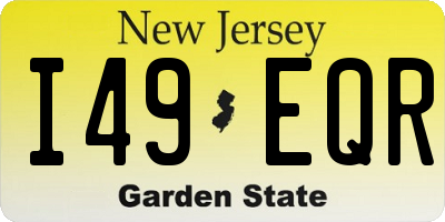 NJ license plate I49EQR