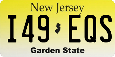 NJ license plate I49EQS