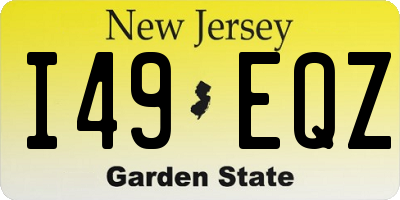 NJ license plate I49EQZ