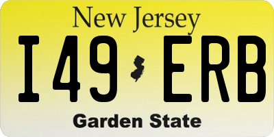 NJ license plate I49ERB