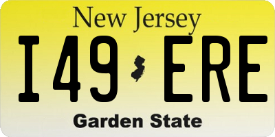 NJ license plate I49ERE