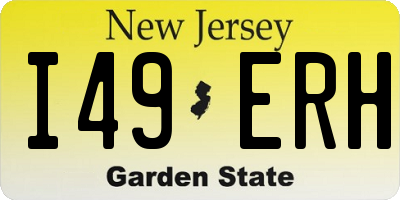 NJ license plate I49ERH