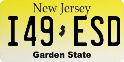 NJ license plate I49ESD