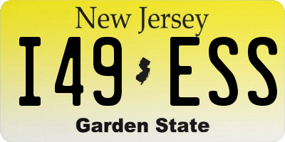 NJ license plate I49ESS