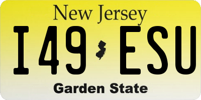 NJ license plate I49ESU