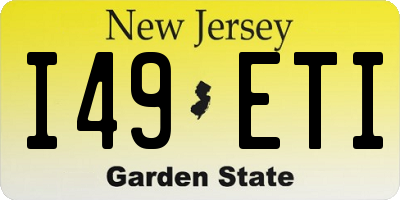 NJ license plate I49ETI