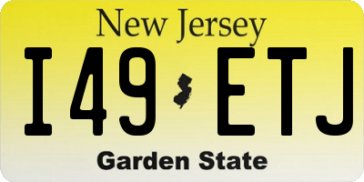 NJ license plate I49ETJ