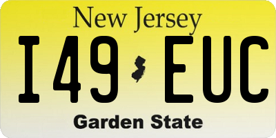 NJ license plate I49EUC