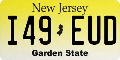NJ license plate I49EUD