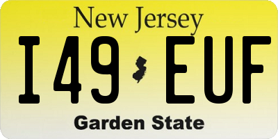 NJ license plate I49EUF