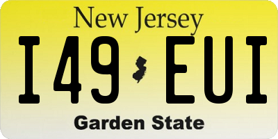 NJ license plate I49EUI