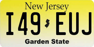 NJ license plate I49EUJ