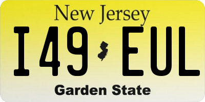 NJ license plate I49EUL