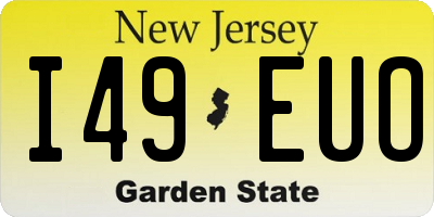 NJ license plate I49EUO