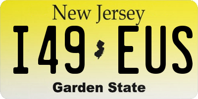 NJ license plate I49EUS