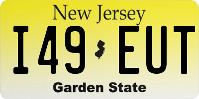 NJ license plate I49EUT