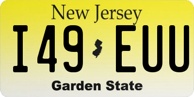 NJ license plate I49EUU