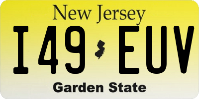 NJ license plate I49EUV