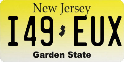 NJ license plate I49EUX