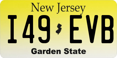 NJ license plate I49EVB
