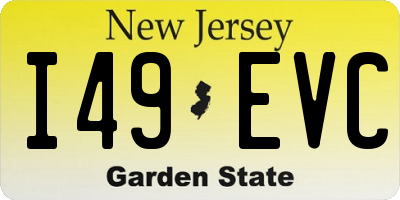 NJ license plate I49EVC