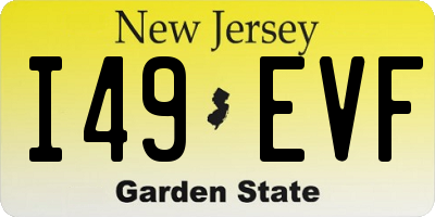 NJ license plate I49EVF