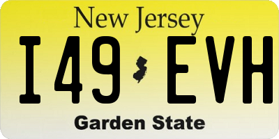 NJ license plate I49EVH