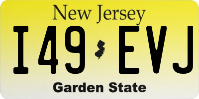 NJ license plate I49EVJ