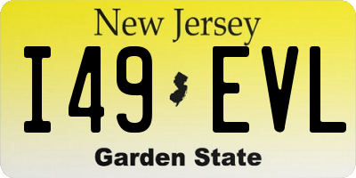 NJ license plate I49EVL