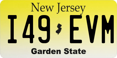 NJ license plate I49EVM