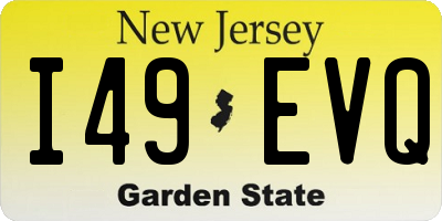 NJ license plate I49EVQ