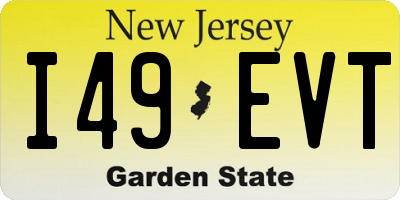 NJ license plate I49EVT