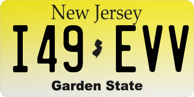 NJ license plate I49EVV