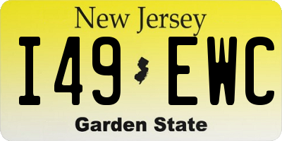 NJ license plate I49EWC