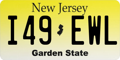 NJ license plate I49EWL