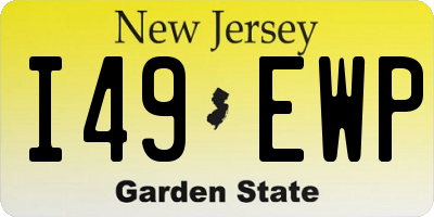 NJ license plate I49EWP