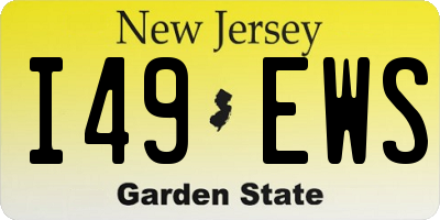 NJ license plate I49EWS